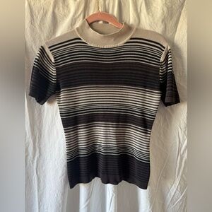 Classic 90s Striped Short Sleeved Top #grunge